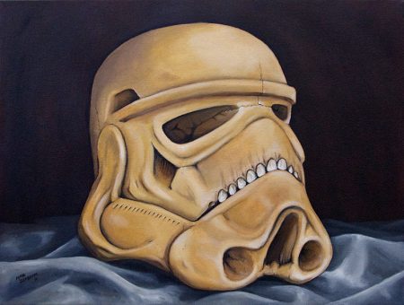 Stormtrooper Memento Mori: skull of a stormtrooper from Star Wars